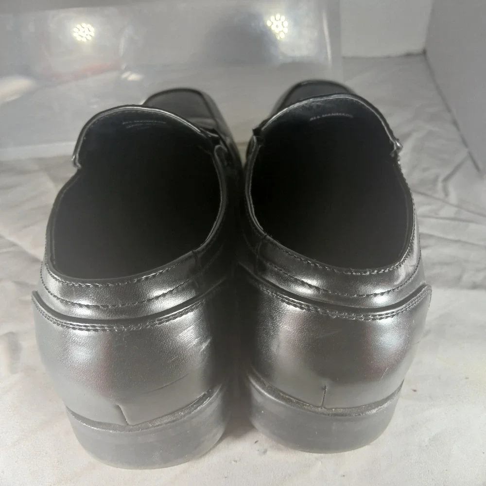 Alfani Nate Black Square‎ Toe Mens Dress Shoes Loafers Size 9W